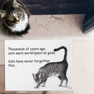 Ägyptische Gray Tabby Cat Fußmatte