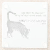 Ägyptische Gray Tabby Cat Glasuntersetzer (Rückseite)