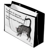 Ägyptische Gray Tabby Cat Große Geschenktüte (Vorderseite Schrägansicht)