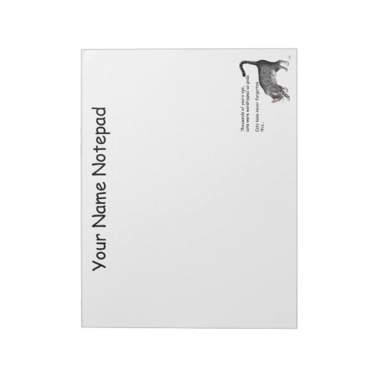 Ägyptische Gray Tabby Cat Notizblock (Rotiert)