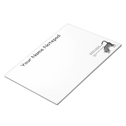 Ägyptische Gray Tabby Cat Notizblock (angewinkelt)