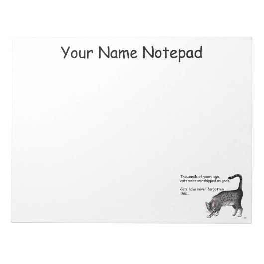 Ägyptische Gray Tabby Cat Notizblock (Vorderseite)