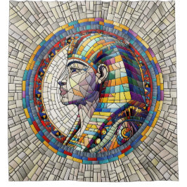 Ägyptische Große Sphinx - Mosaikkunst Duschvorhang