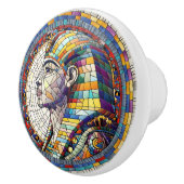 Ägyptische Große Sphinx - Mosaikkunst Keramikknauf (Rechts)
