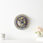 Ägyptische Große Sphinx - Mosaikkunst Runde Wanduhr (Zuhause)