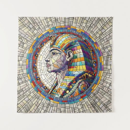 Ägyptische Große Sphinx - Mosaikkunst Wandteppich (Vorderseite)