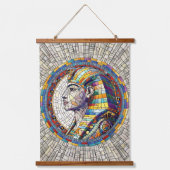 Ägyptische Große Sphinx - Mosaikkunst Wandteppich Mit Holzrahmen (Vorderseite)