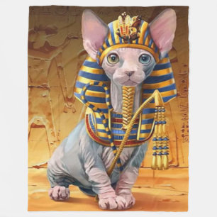 ÄGYPTISCHE HAIRLESS CAT FLEECEDECKE