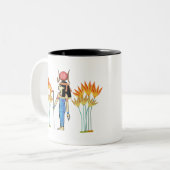 Ägyptische Hathorgöttin der Liebe Ägyptische Kunst Zweifarbige Tasse (Vorderseite Links)
