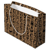 Ägyptische Hieroglyph große Geschenktasche Geschenktüte (Rückseite Schrägansicht)
