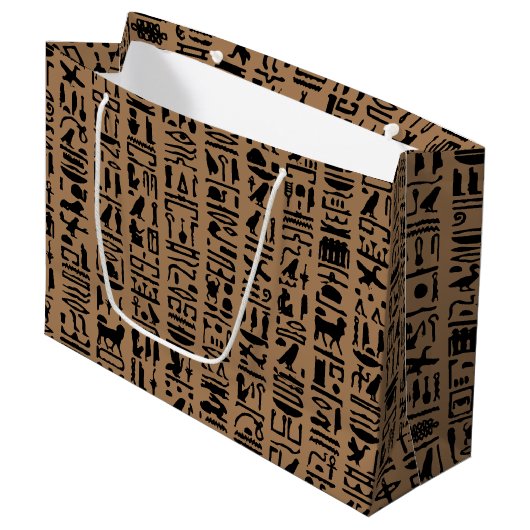 Ägyptische Hieroglyph große Geschenktasche Große Geschenktüte (Vorderseite Schrägansicht)