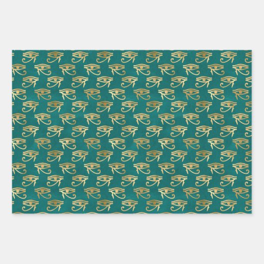 Ägyptische Hieroglyph-Muster Geschenkpapier Set (Vorderseite 3)