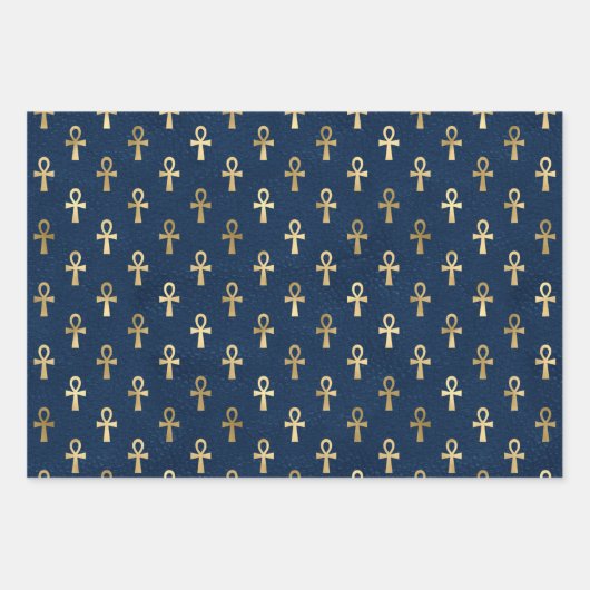 Ägyptische Hieroglyph-Muster Geschenkpapier Set (Vorderseite)