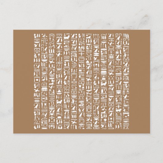 Ägyptische Hieroglyph Postkarte (Vorderseite)
