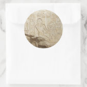 Ägyptische Hieroglyph-Sticker Runder Aufkleber (Tasche)