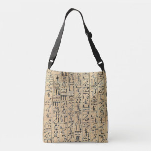 Ägyptische Hieroglyph-Tasche Tragetaschen Mit Langen Trägern