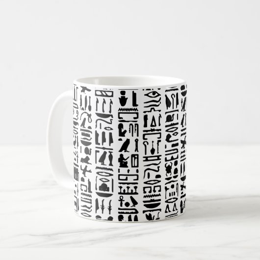 Ägyptische Hieroglyph-Tasse Kaffeetasse (Vorderseite Links)