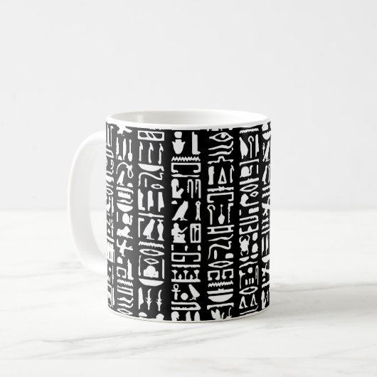 Ägyptische Hieroglyph-Tasse Kaffeetasse (Vorderseite Links)