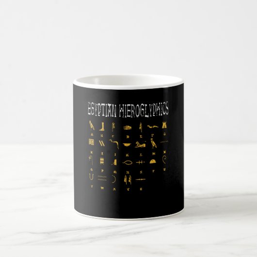 Ägyptische Hieroglyphen Ägypten Pyramide Kaffeetasse (Mittel)