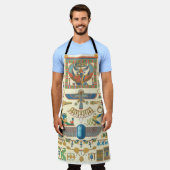 Ägyptische Hieroglyphen All-over-Print-Schürze Schürze (Getragen)