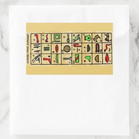 Ägyptische Hieroglyphen, Alphabetische Symbole Rechteckiger Aufkleber (Tasche)