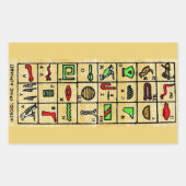 Ägyptische Hieroglyphen, Alphabetische Symbole Rechteckiger Aufkleber (Vorderseite)