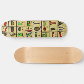 Ägyptische Hieroglyphen, alphabetische Symbole Skateboard (Horizontal)