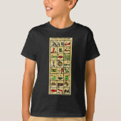 Ägyptische Hieroglyphen, alphabetische Symbole T-Shirt (Vorderseite)