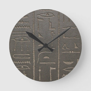 Ägyptische Hieroglyphen Altes Ägypten Schriftbilde Runde Wanduhr