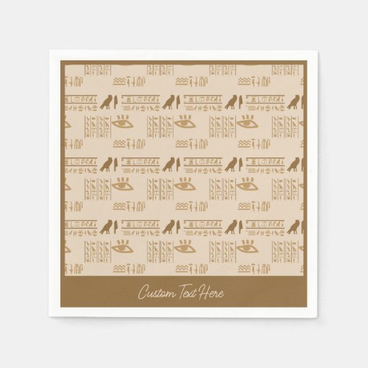 Ägyptische Hieroglyphen Antikes Ägypten Exotik Serviette (Vorderseite)