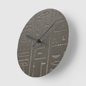 Ägyptische Hieroglyphen Antikes Ägypten Schrift Sy Runde Wanduhr (Winkel)