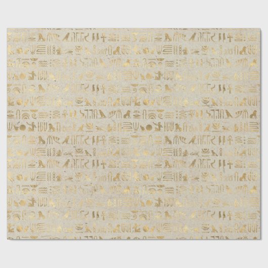 Ägyptische Hieroglyphen auf Elfenbeinküste Geschenkpapier (Flach)