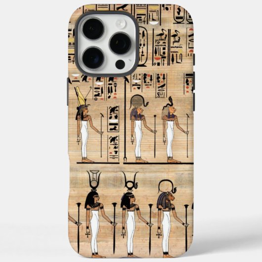 Ägyptische Hieroglyphen auf Papyrus Case-Mate iPhone Hülle (Rückseite)