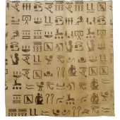 Ägyptische Hieroglyphen auf Papyrus Duschvorhang (Vorderseite)