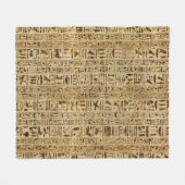 Ägyptische Hieroglyphen auf Papyrus Fleecedecke (Vorderseite (Horizontal))