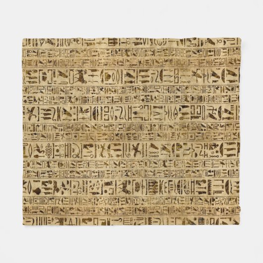 Ägyptische Hieroglyphen auf Papyrus Fleecedecke (Vorderseite (Horizontal))