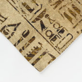 Ägyptische Hieroglyphen auf Papyrus Fleecedecke (Ecke)