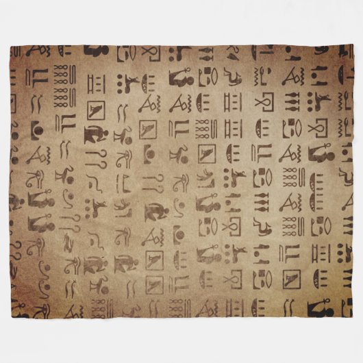Ägyptische Hieroglyphen auf Papyrus Fleecedecke (Vorderseite (Horizontal))