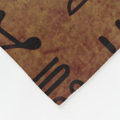 Ägyptische Hieroglyphen auf Papyrus Fleecedecke (Ecke)