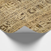 Ägyptische Hieroglyphen auf Papyrus Geschenkpapier (Ecke)