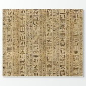 Ägyptische Hieroglyphen auf Papyrus Geschenkpapier (Flach)