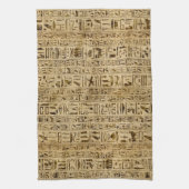 Ägyptische Hieroglyphen auf Papyrus Geschirrtuch (Vertikal)