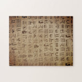 Ägyptische Hieroglyphen auf Papyrus Puzzle (Horizontal)