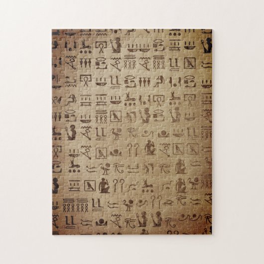 Ägyptische Hieroglyphen auf Papyrus Puzzle (Vertikal)
