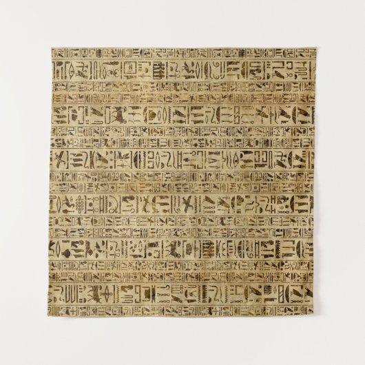 Ägyptische Hieroglyphen auf Papyrus Wandteppich (Vorderseite (Horizontal))