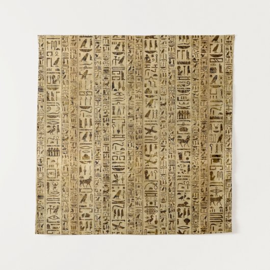 Ägyptische Hieroglyphen auf Papyrus Wandteppich (Vorderseite)