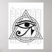 Ägyptische Hieroglyphen - Auge des Horus Poster (Vorne)