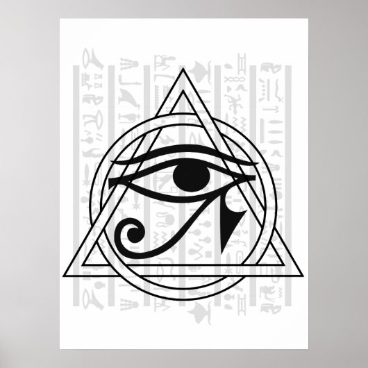 Ägyptische Hieroglyphen - Auge des Horus Poster (Vorne)