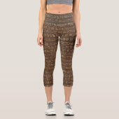 ägyptische Hieroglyphen Capri Leggings (Vorderseite)