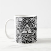 Ägyptische Hieroglyphen - Cooles Muster Kaffeetasse (Links)
